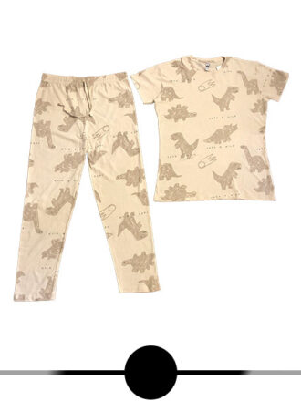 ست تیشرت و شلوار زنانه مدل w-13 رنگ کرم